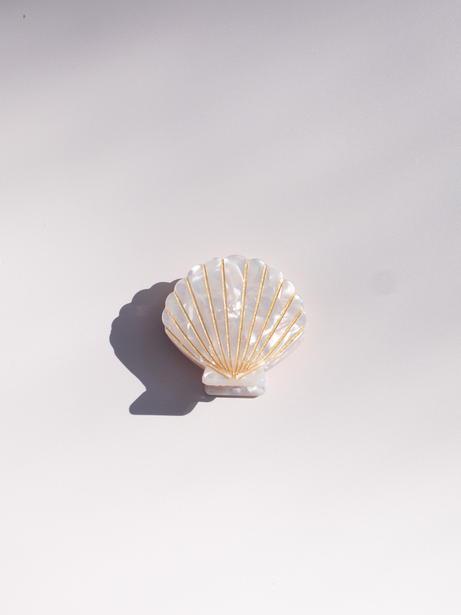 White Seashell Hair Clip
